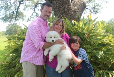 2016 - Bob, Monica & Luke Tabor with Teddy (Green Boy)